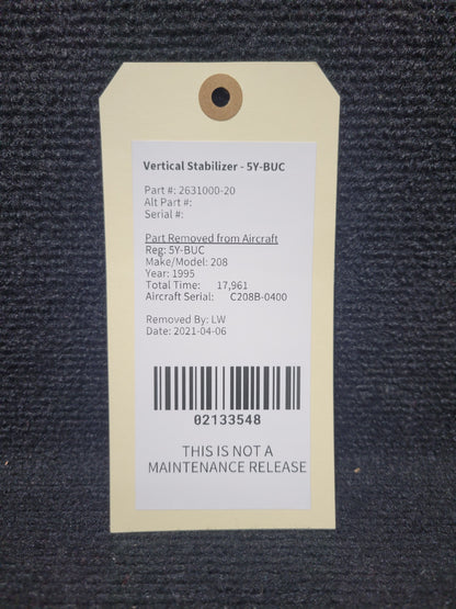 Vertical Stabilizer - 5Y-BUC