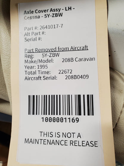 Axle Cover Assy - LH - Cessna - 5Y-ZBW