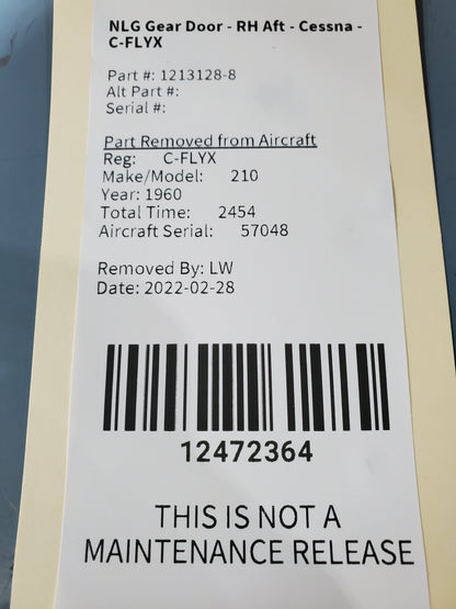 NLG Gear Door - RH Aft - Cessna - C-FLYX