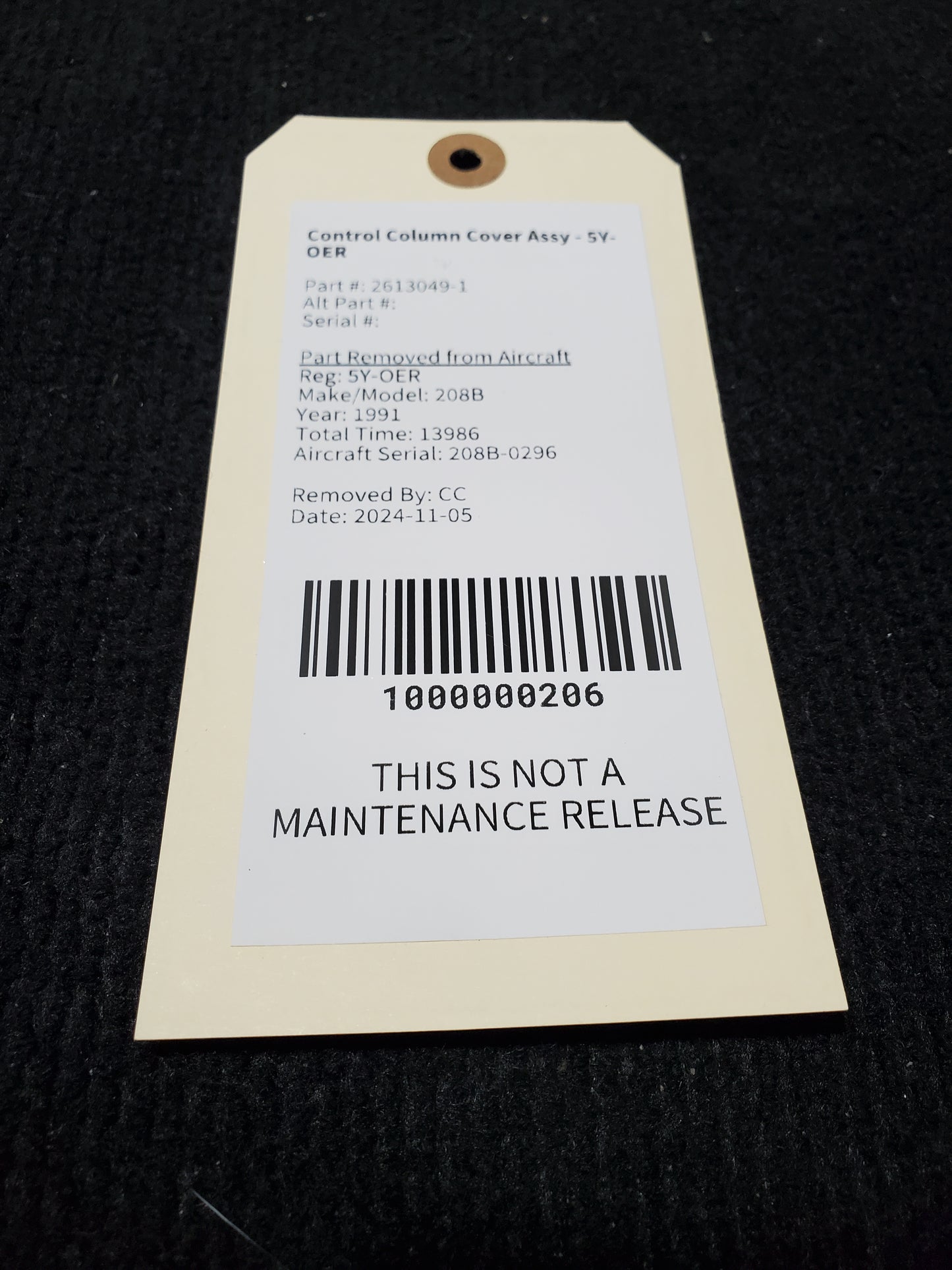 Control Column Cover Assy - Cessna - 5Y-OER