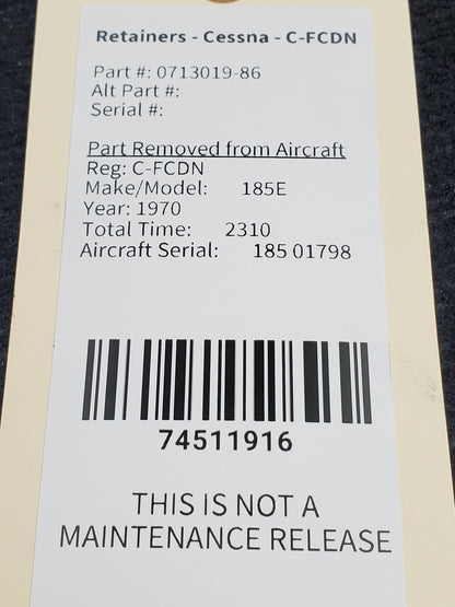 Retainers - Cessna - C-FCDN