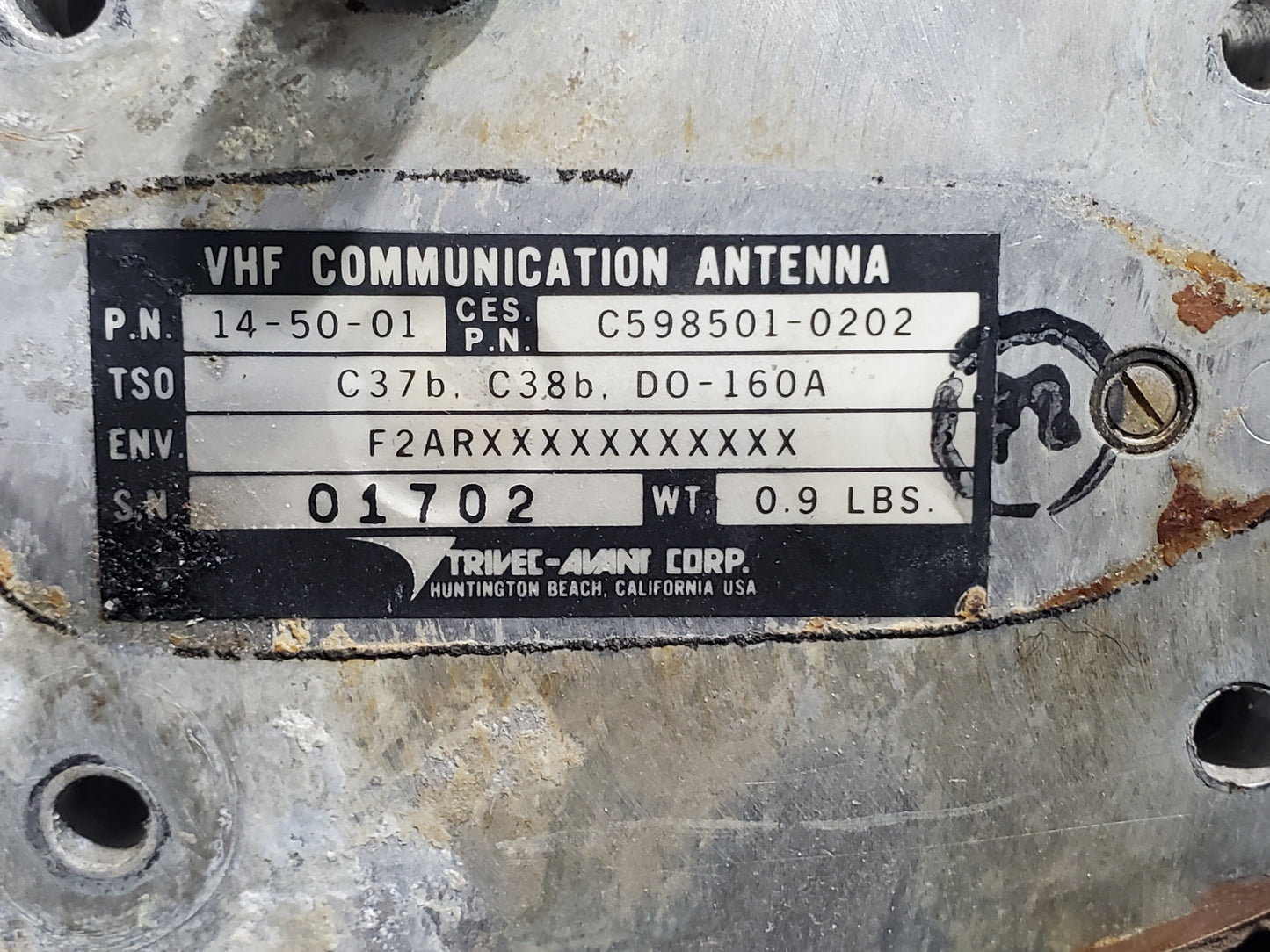 VHF Comm Antenna - Trivec Avant - 5Y-BUC