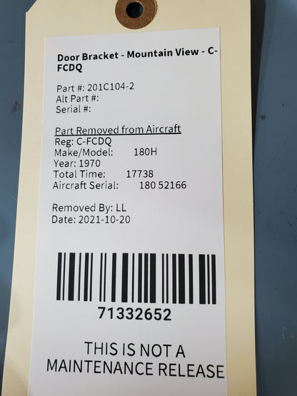 Door Bracket - Mountain View - C-FCDQ