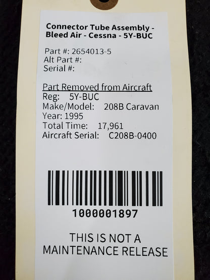 Connector Tube Assembly - Bleed Air - Cessna - 5Y-BUC