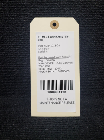 LH MLG Fairing Assy - 5Y-ZBW