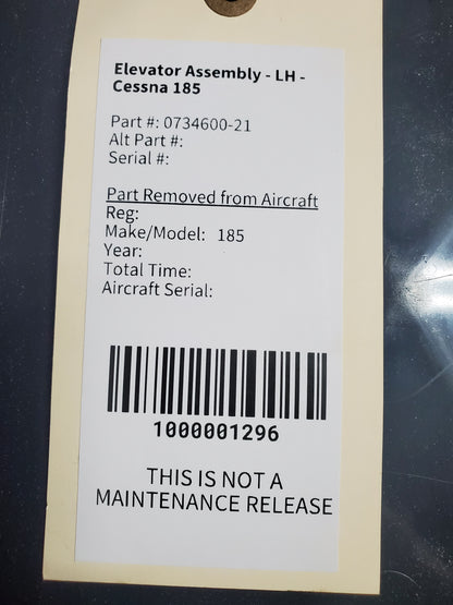 Elevator Assembly - LH - Cessna 185
