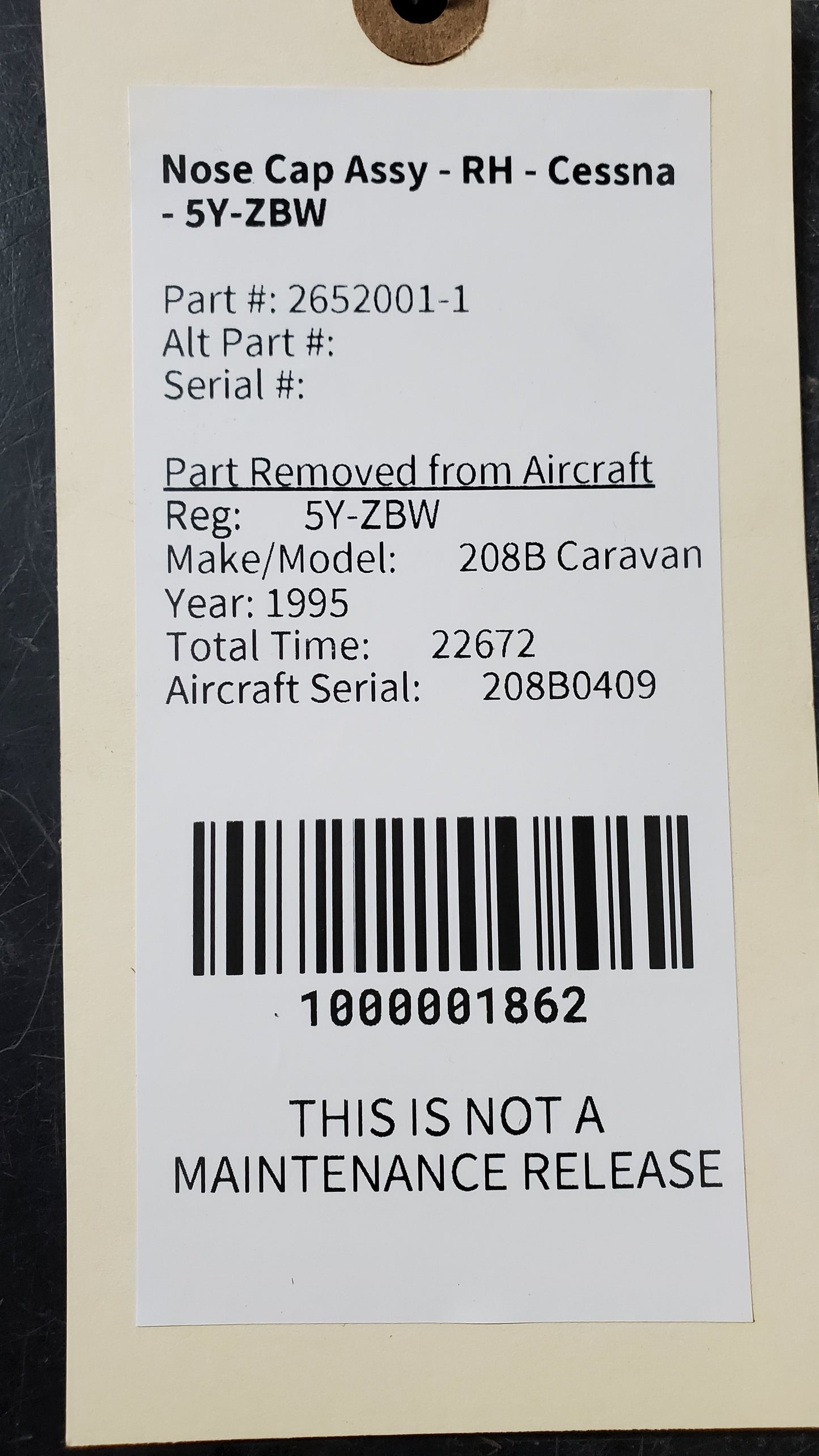 Nose Cap Assy - RH - Cessna - 5Y-ZBW