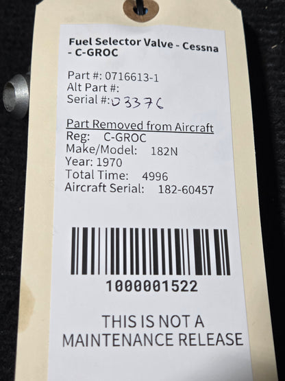 Fuel Selector Valve - Cessna - C-GROC