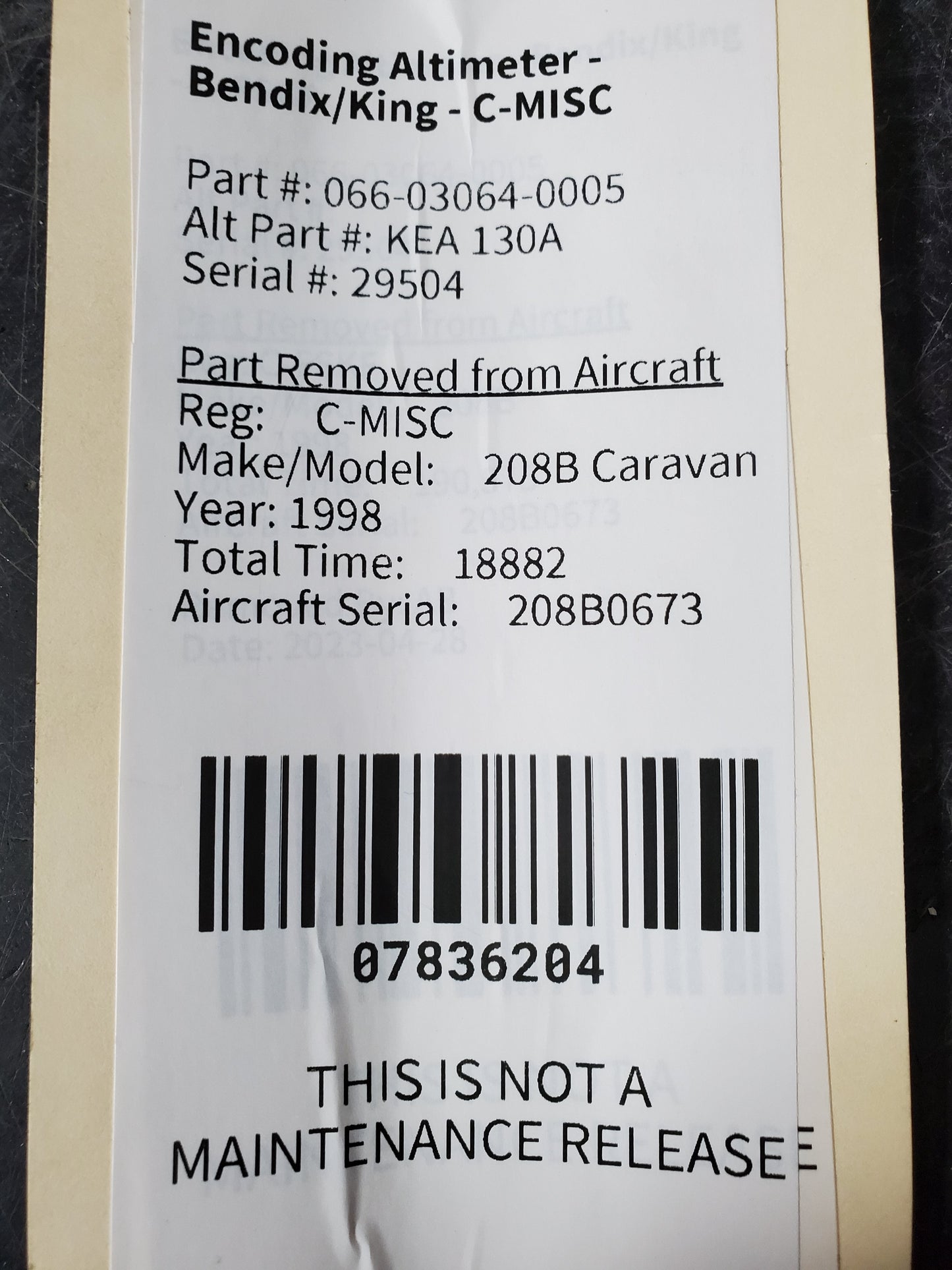 Encoding Altimeter - Bendix/King - C-MISC