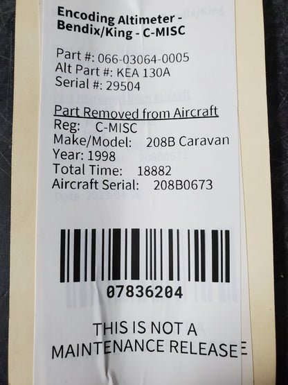 Encoding Altimeter - Bendix/King - C-MISC
