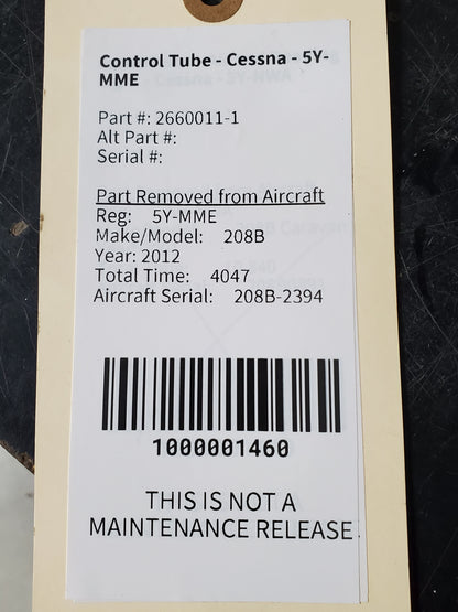 Control Tube - Cessna - 5Y-MME