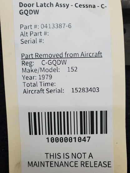 Door Latch Assy - RH - Cessna - C-GQDW
