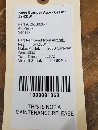 Knee Bumper Assy - Cessna - 5Y-ZBW