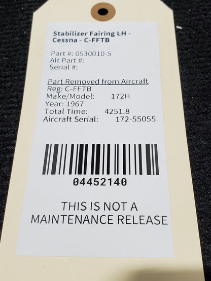 Stabilizer Fairing LH - Cessna - C-FFTB