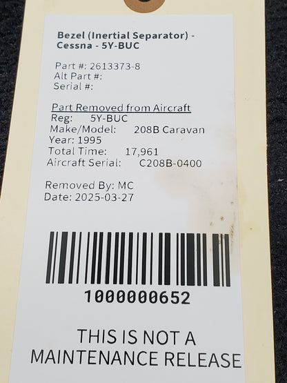 Bezel (Inertial Separator) - Cessna - 5Y-BUC