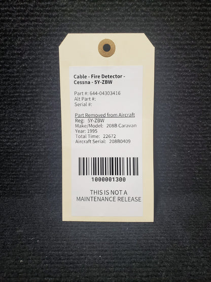 Cable - Fire Detector - Cessna - 5Y-ZBW