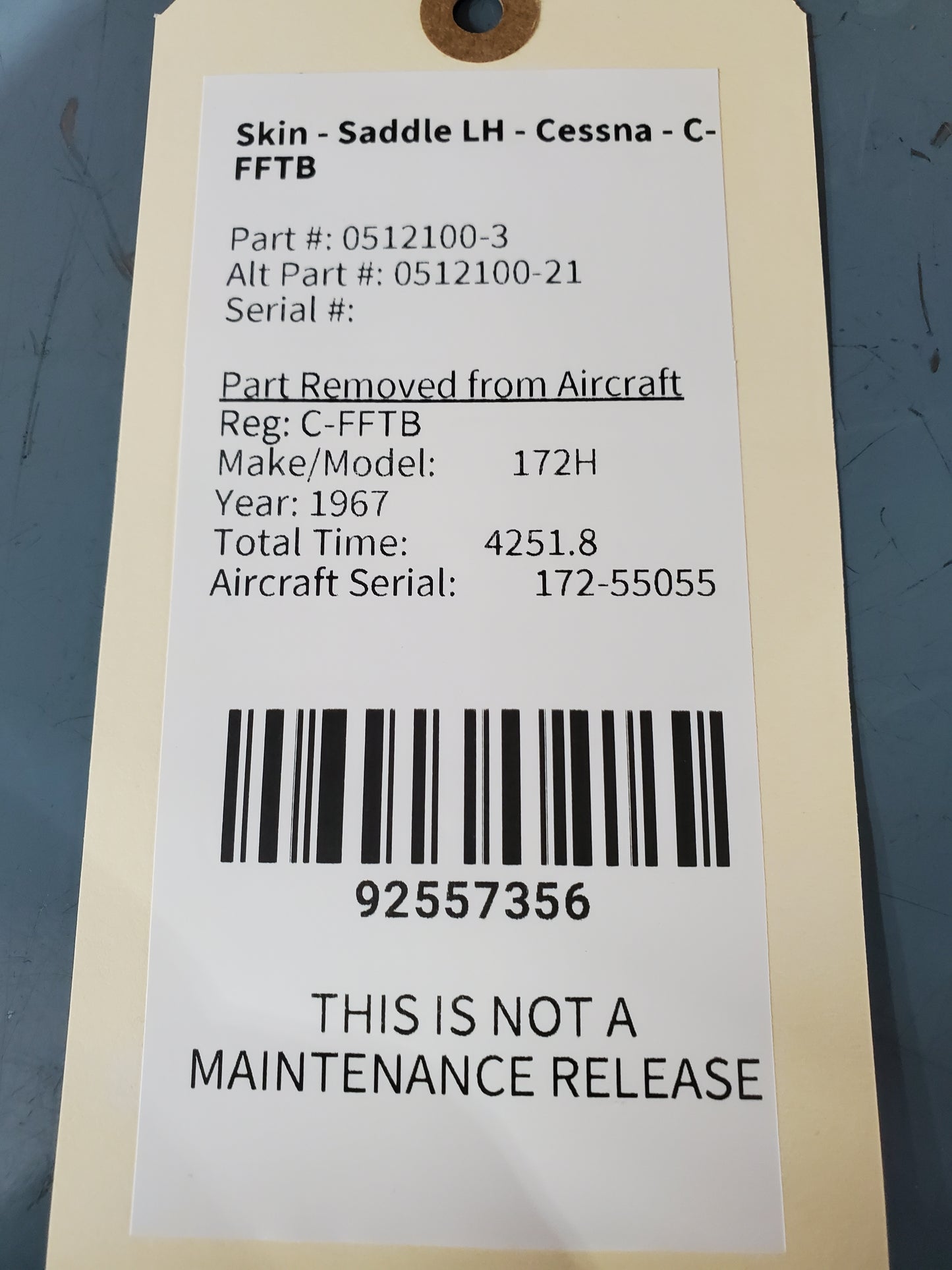 Skin - Saddle LH - Cessna - C-FFTB