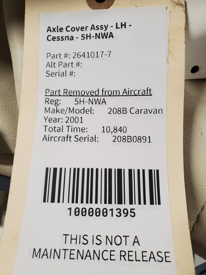 Axle Cover Assy - LH - Cessna - 5H-NWA