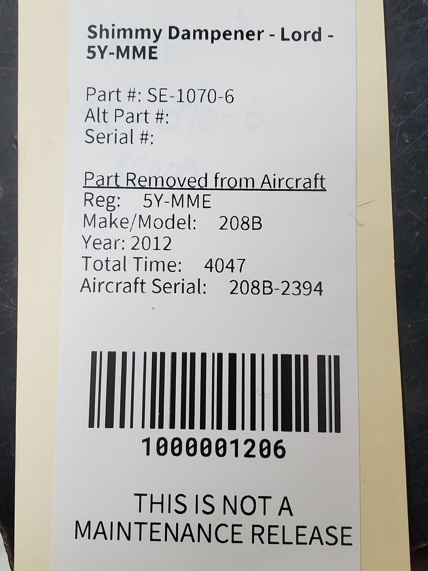 Shimmy Dampener - Lord - 5Y-MME