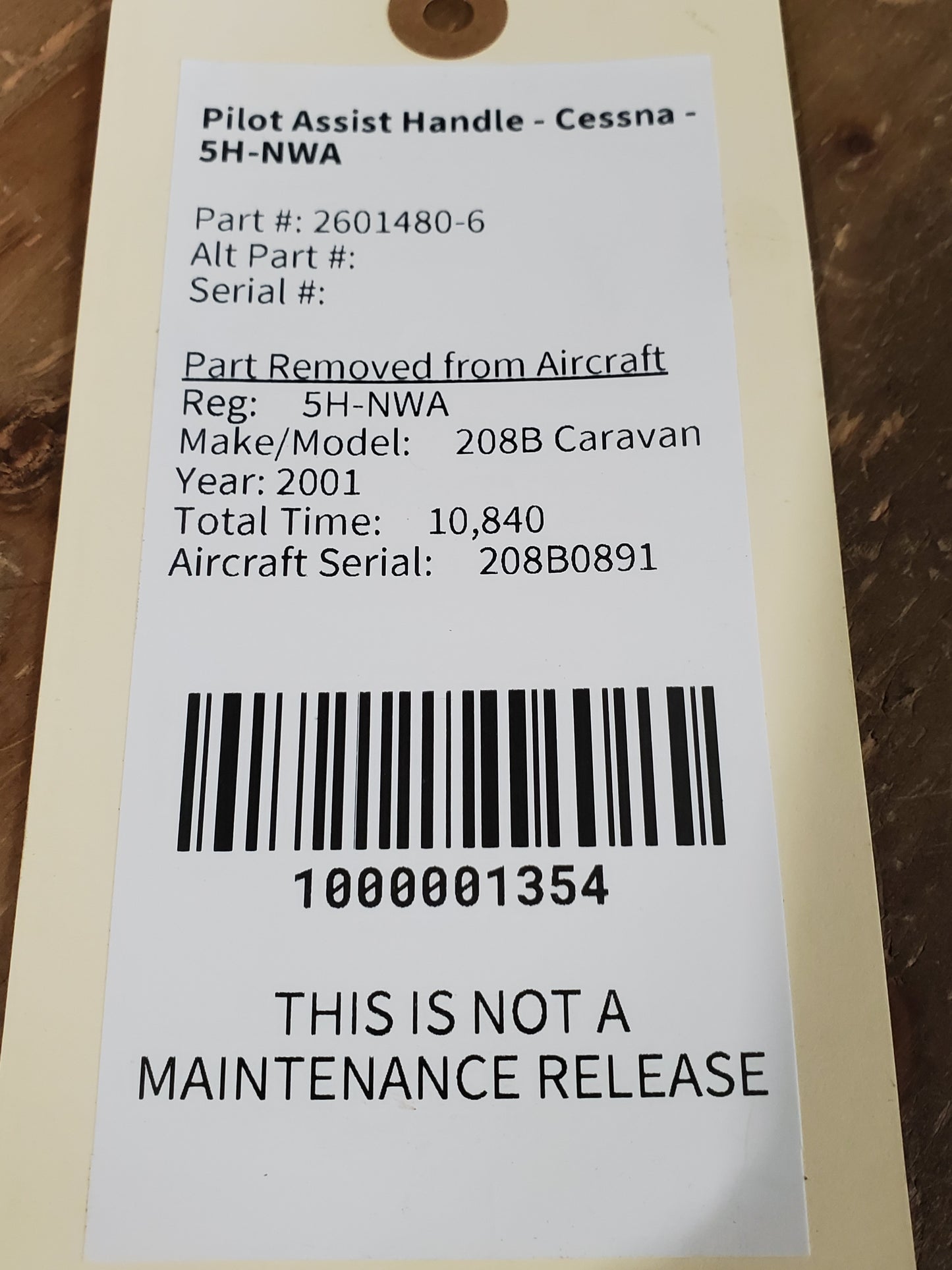 Pilot Assist Handle - Cessna - 5H-NWA
