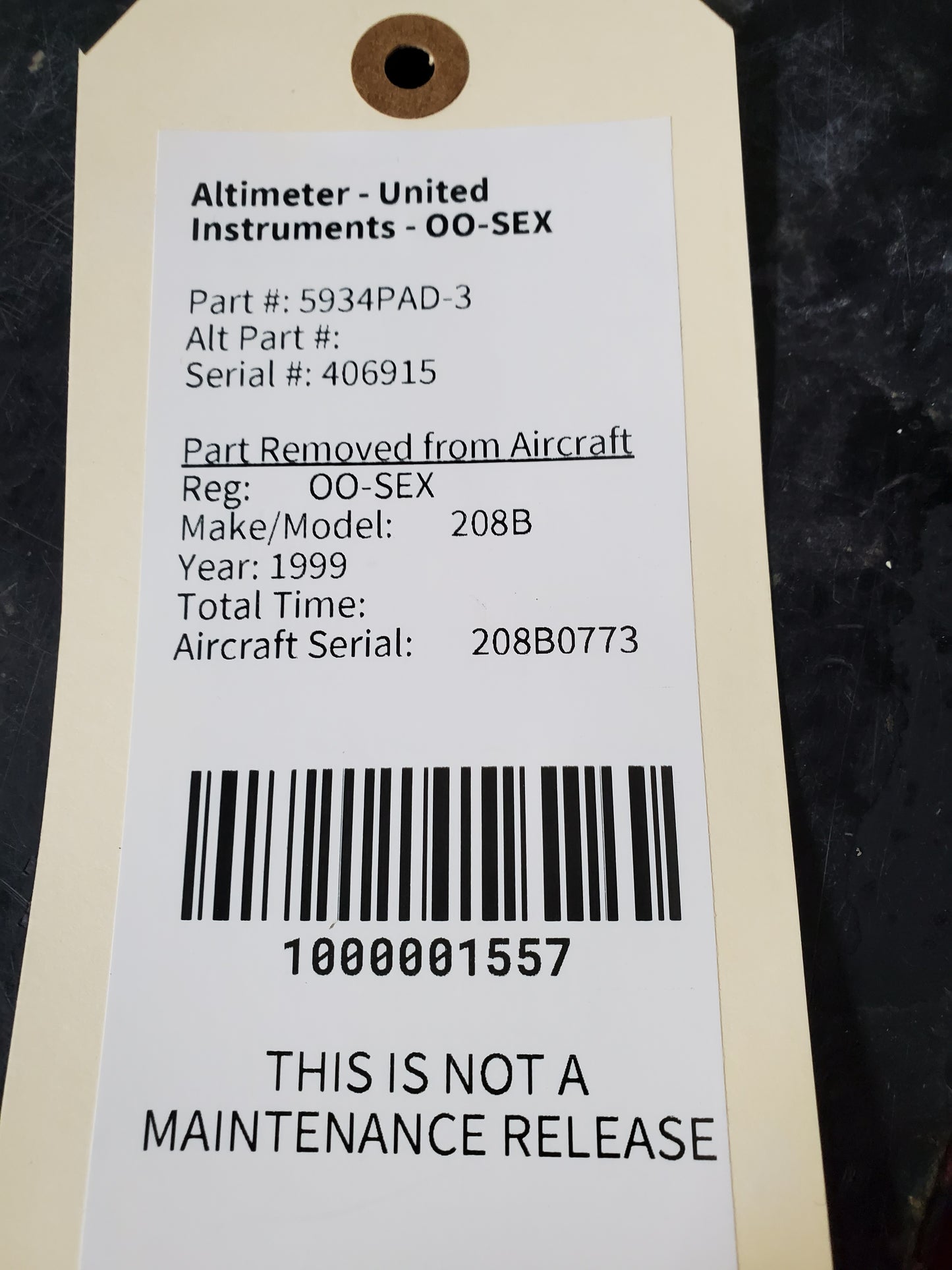 Altimeter - United Instruments - OO-SEX