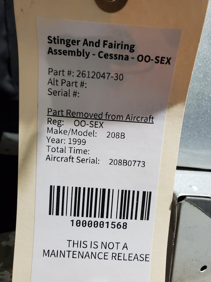 Stinger And Fairing Assembly - Cessna - OO-SEX