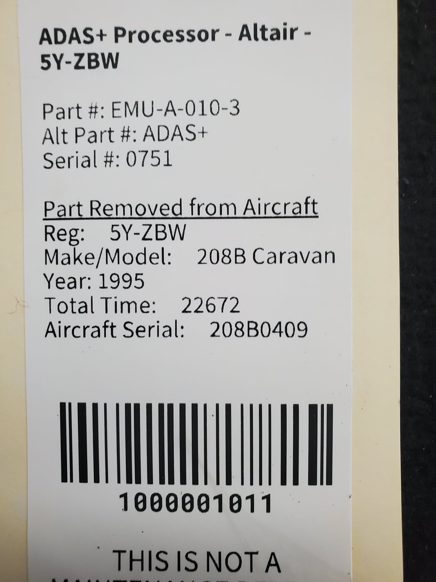 ADAS+ Processor - Altair - 5Y-ZBW