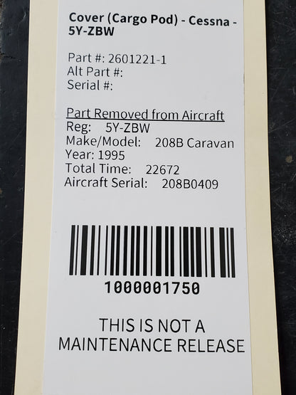 Cover (Cargo Pod) - Cessna - 5Y-ZBW