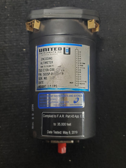 Encoding Altimeter - United Instruments - 5Y-ZBW