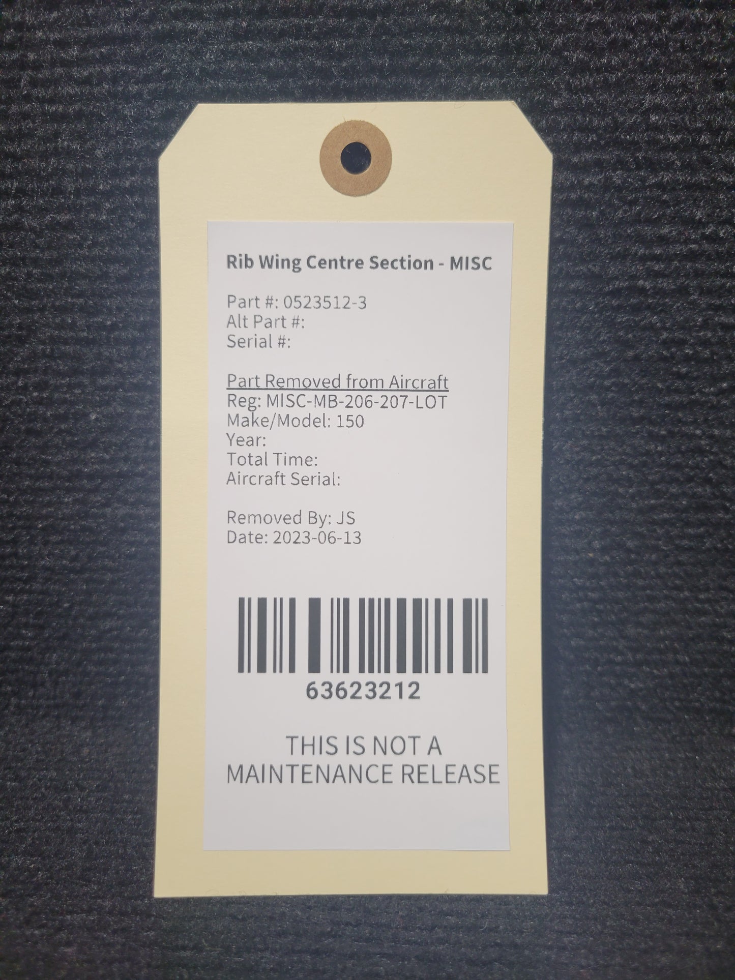 Rib Wing Centre Section - MISC