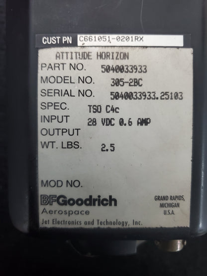 Attitude Indicator - BFGoodrich - 5Y-ZBW
