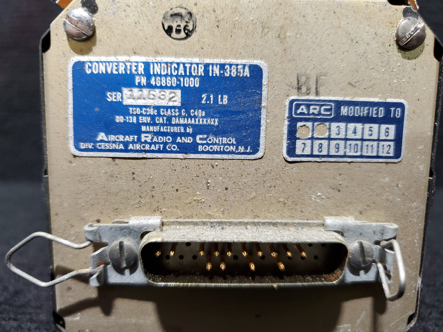 IN-385A VOR/LOC Converter Indicator - Arc - C-FJEZ