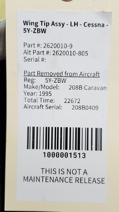 Wing Tip Assy - LH - Cessna - 5Y-ZBW