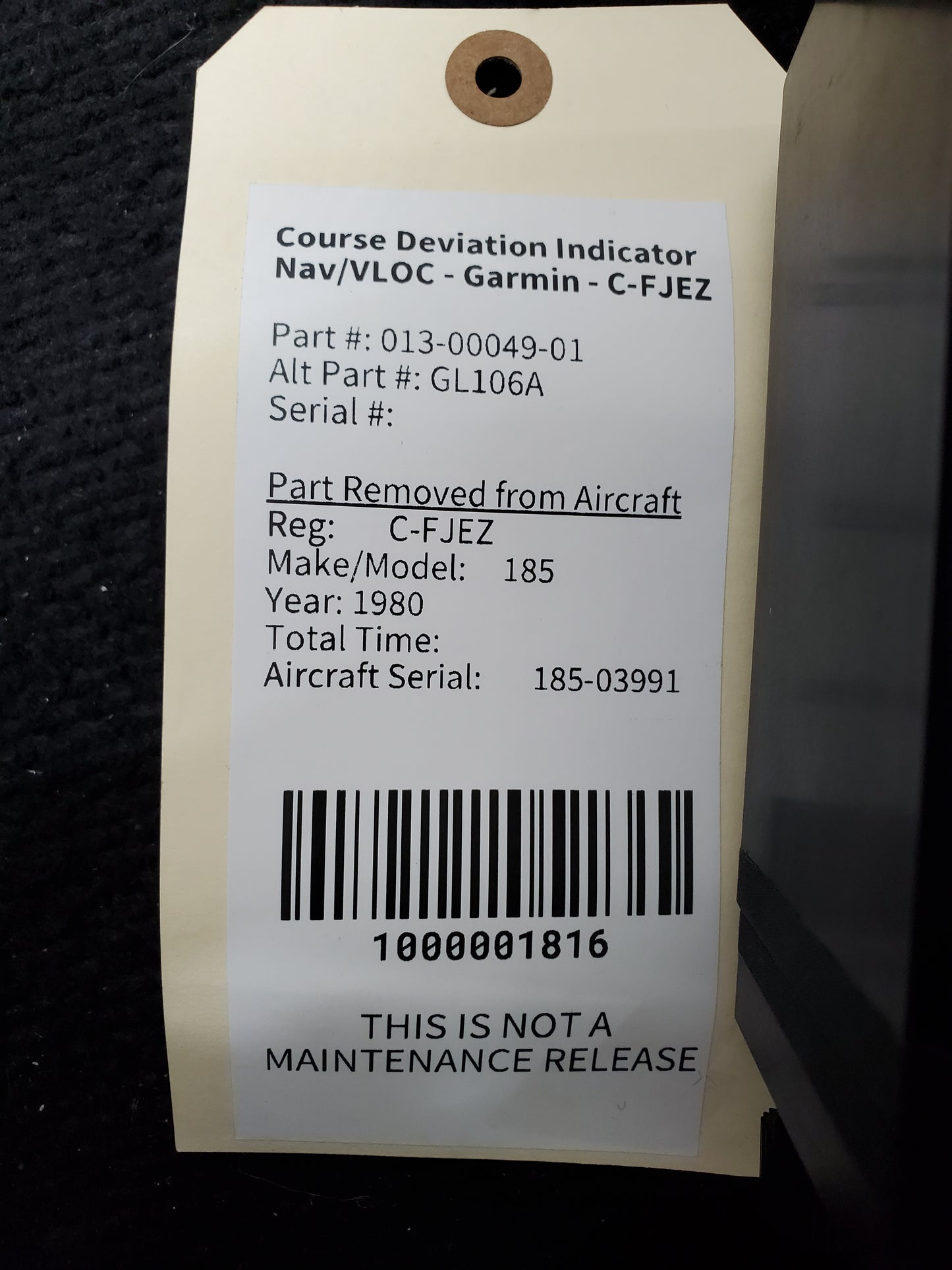 GL106A Course Deviation Indicator Nav/VLOC - Garmin - C-FJEZ