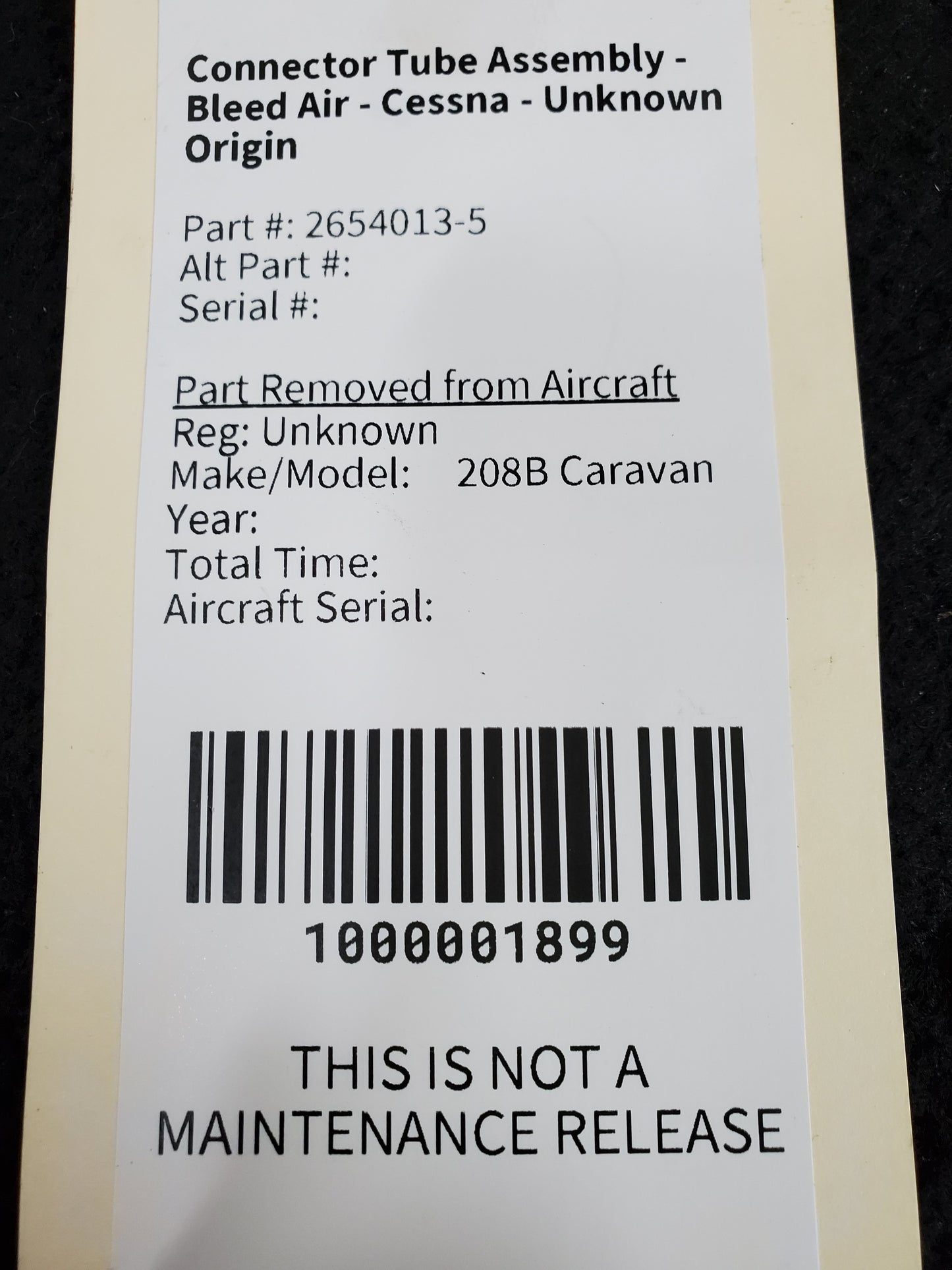 Connector Tube Assembly - Bleed Air - Cessna - Unknown Origin