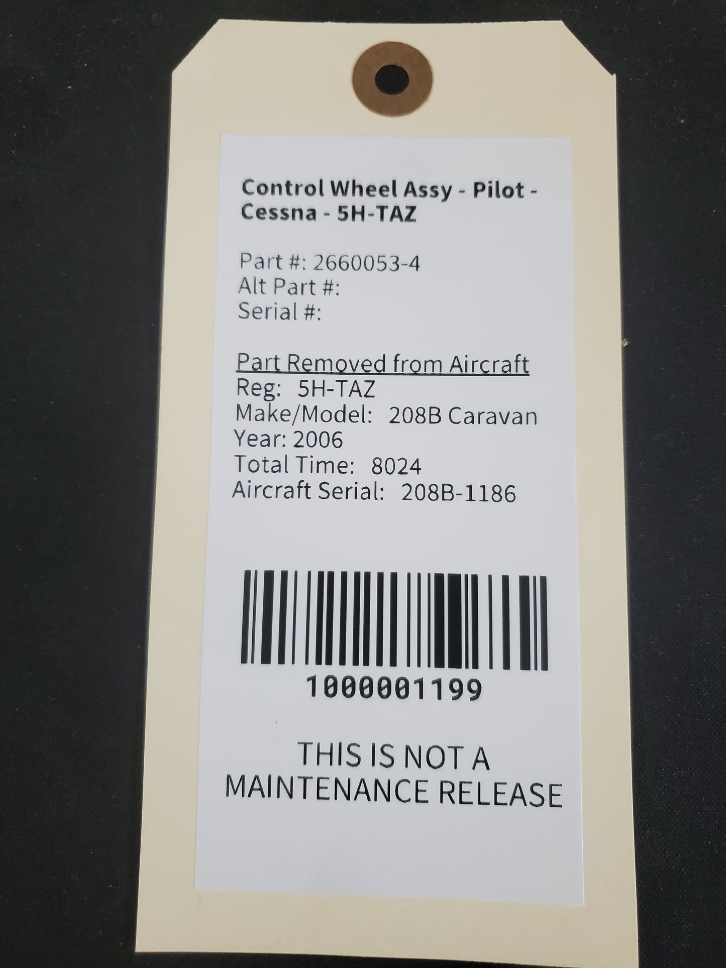 Control Wheel Assy - Pilot - Cessna - 5H-TAZ