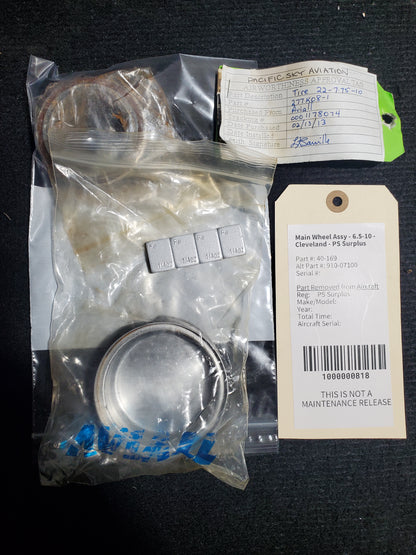 Main Wheel Assy - 6.5-10 - Cleveland - PS Surplus