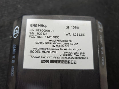 GL106A Course Deviation Indicator Nav/VLOC - Garmin - C-FJEZ
