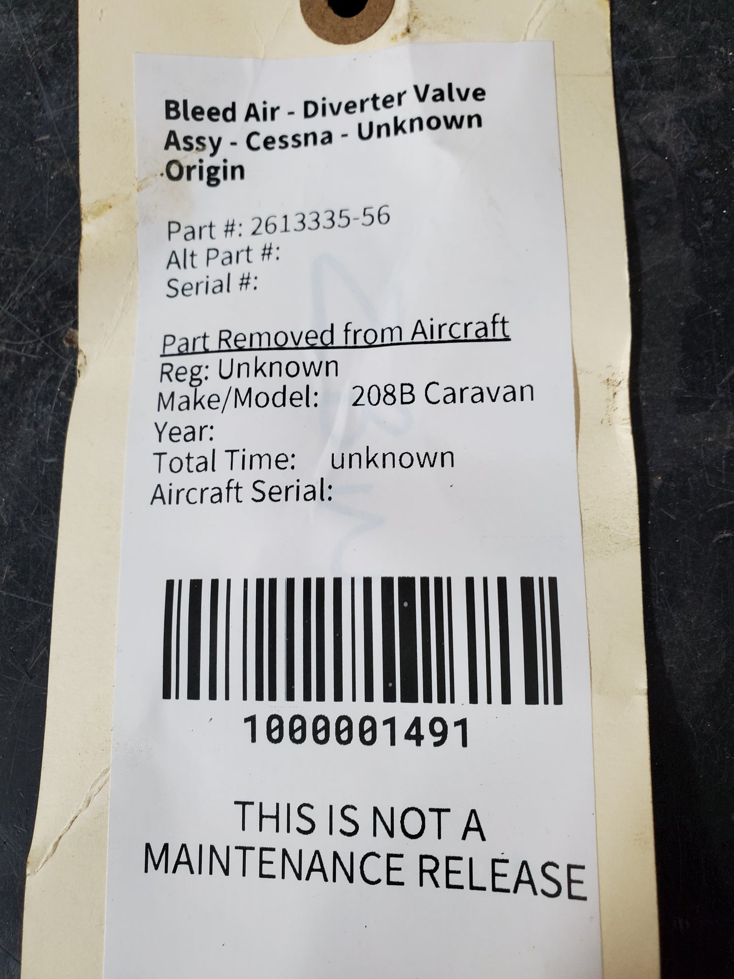 Bleed Air - Diverter Valve Assy - Cessna - Unknown Origin