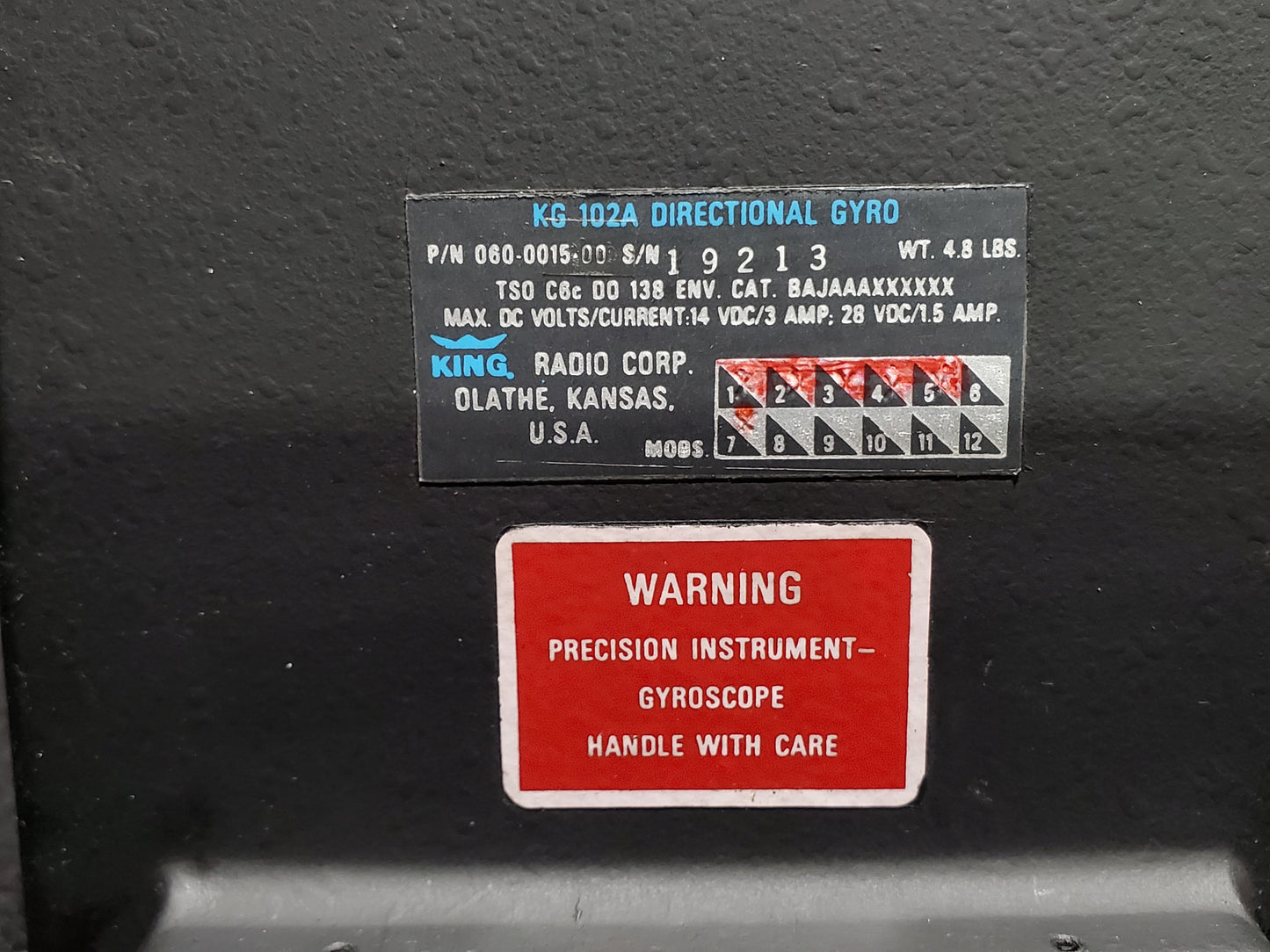 KG 102A Directional Gyro - Bendix / King - OO-SEX