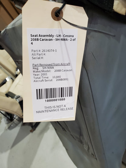 Seat Assembly - LH - Cessna 208B Caravan - 5H-NWA - 2 of 4