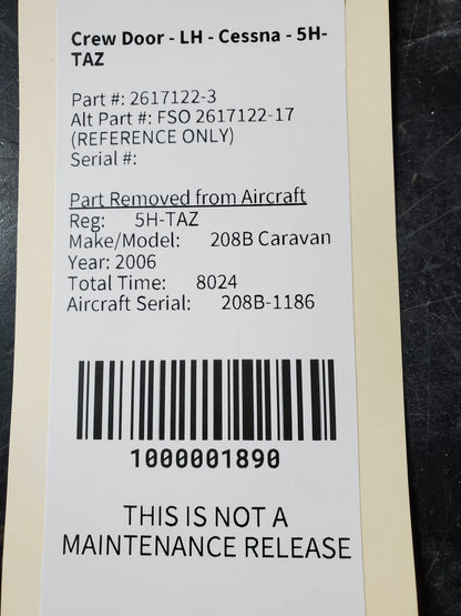 Crew Door - LH - Cessna - 5H-TAZ