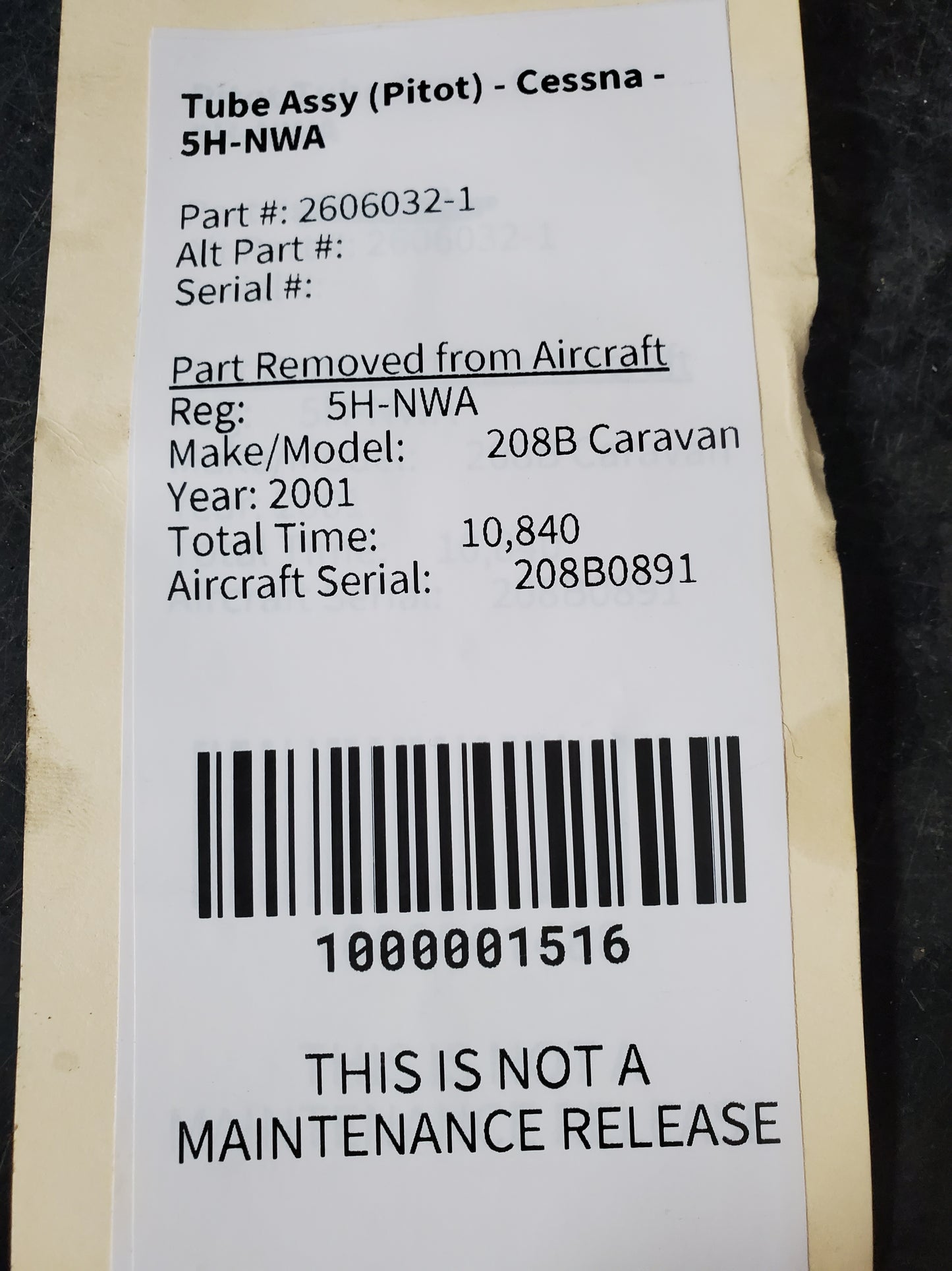 Tube Assy (Pitot) - Cessna - 5H-NWA