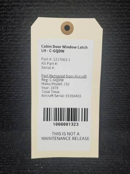 Cabin Door Window Latch LH - C-GQDW