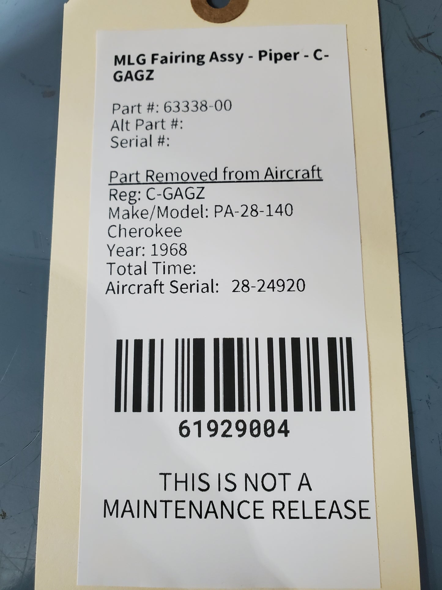 MLG Fairing Assy - Piper - C-GAGZ
