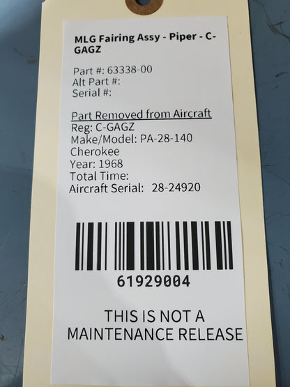 MLG Fairing Assy - Piper - C-GAGZ