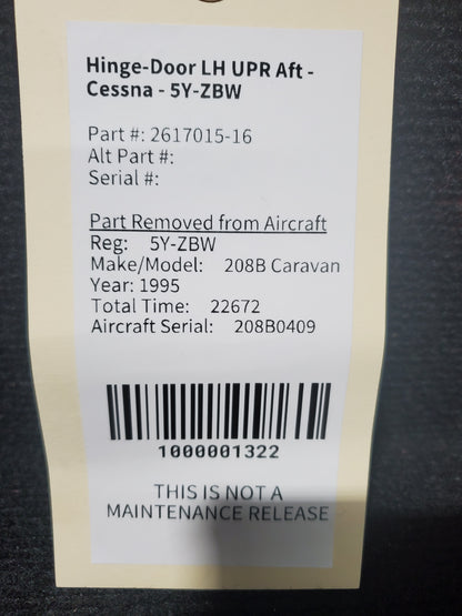 Hinge-Door LH UPR Aft - Cessna - 5Y-ZBW