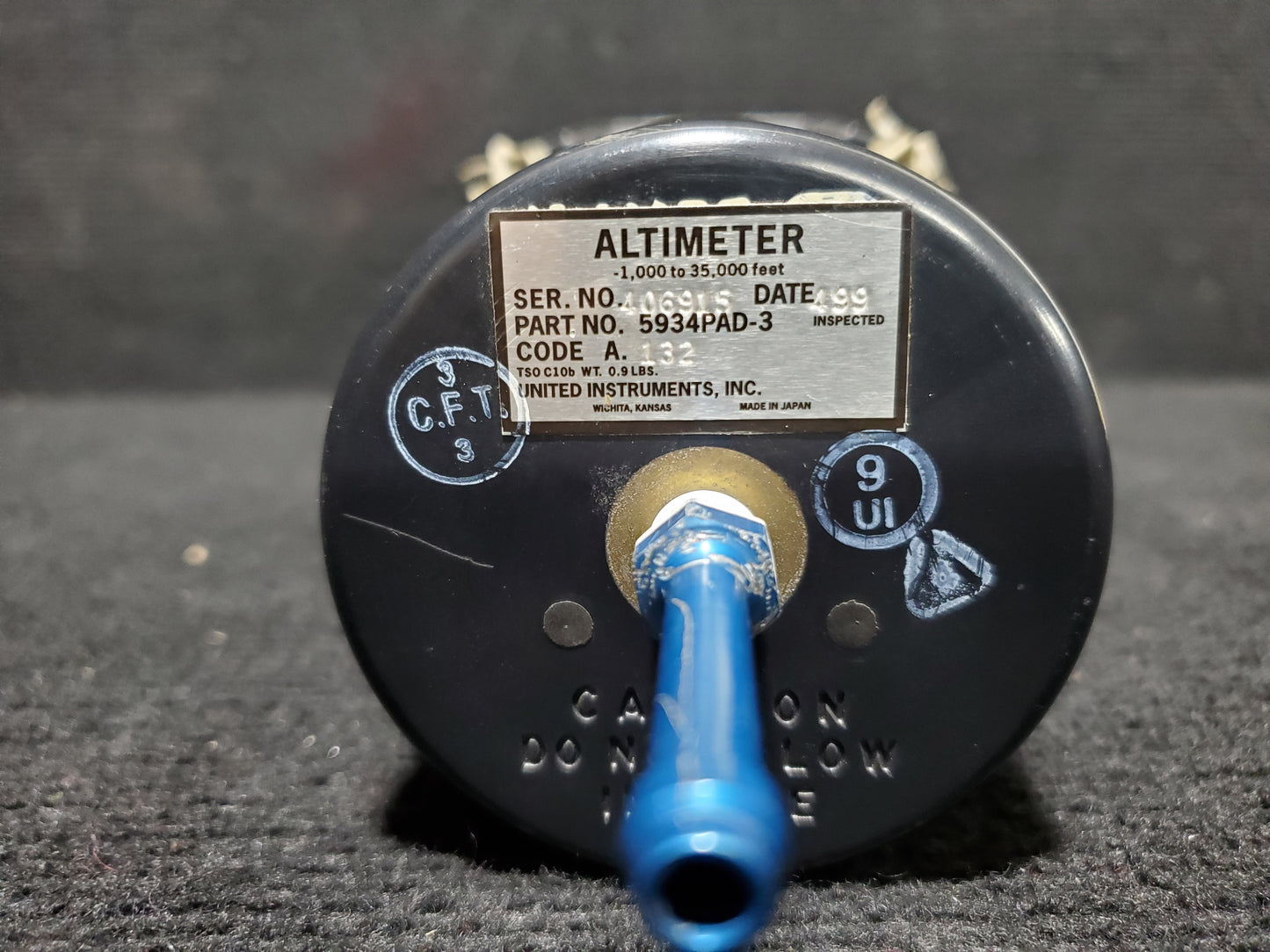 Altimeter - United Instruments - OO-SEX