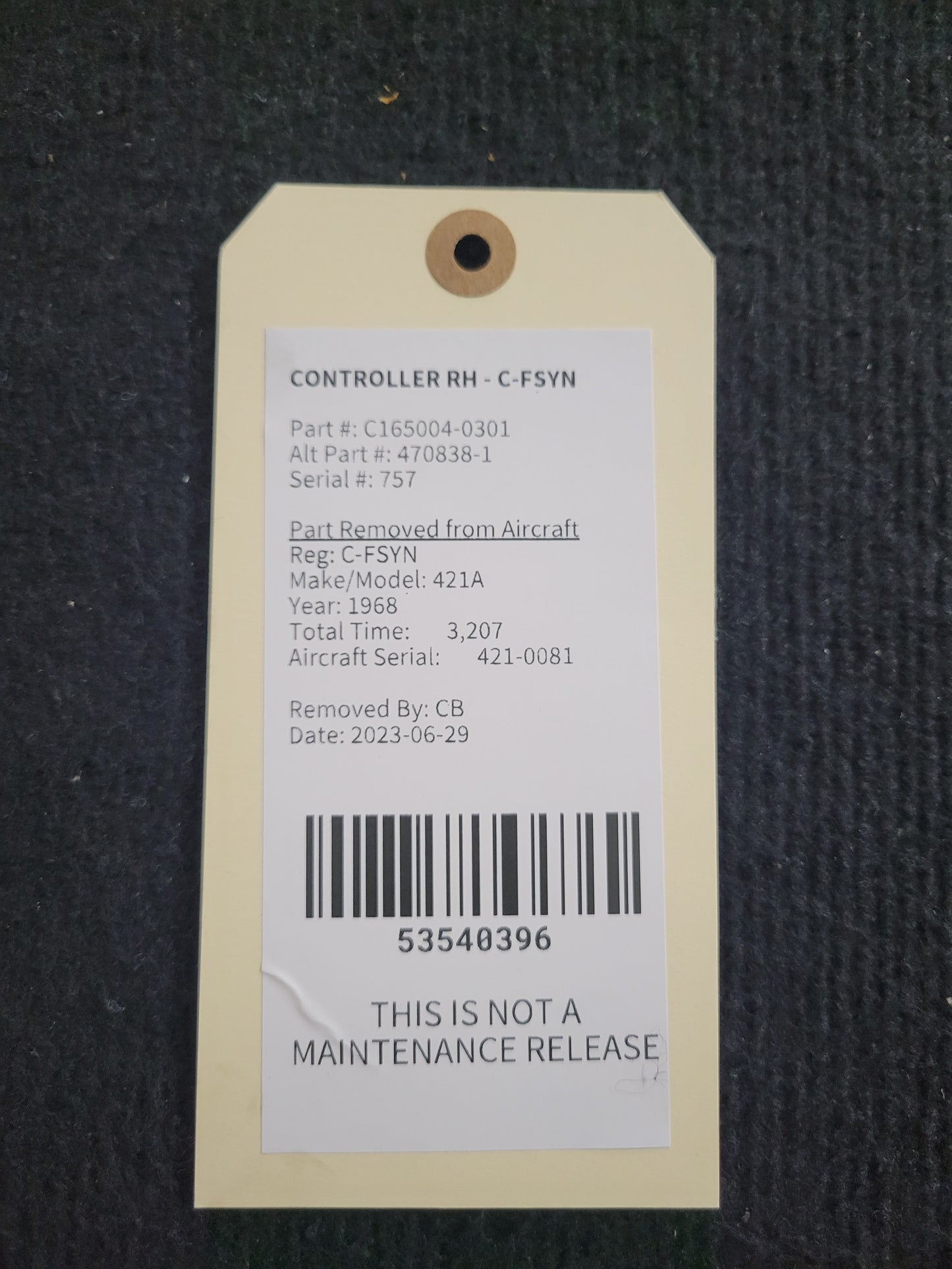 CONTROLLER RH - C-FSYN