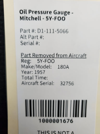 Oil Pressure Gauge - Mitchell - 5Y-FOO